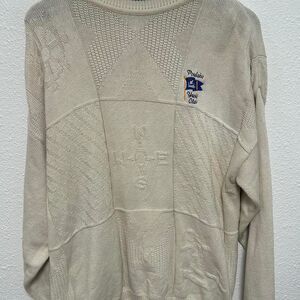 American-vintage Men's Cream and Tan Jumper